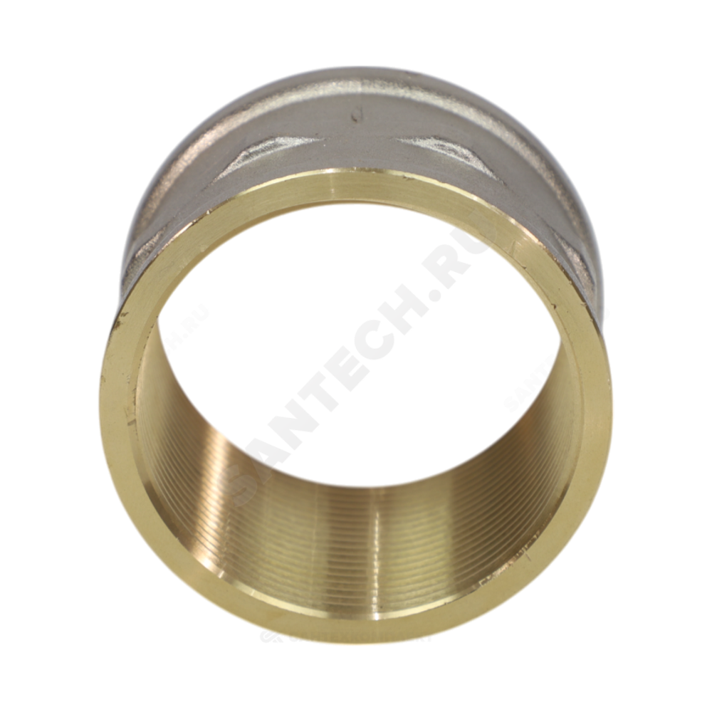Муфта латунь никель Ду 50 (2") ВР/ВР 9018 ГОСТ 32585-2013 Aquasfera 9018-06