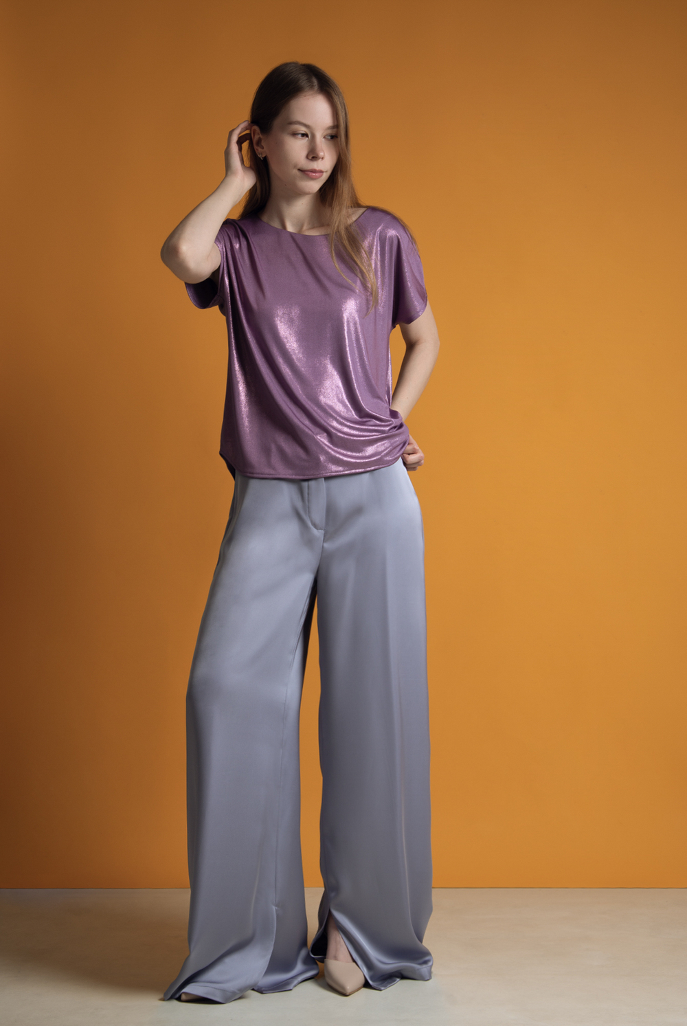 Джемпер женский 3256зпв, сиреневый #505Сир033256зпв