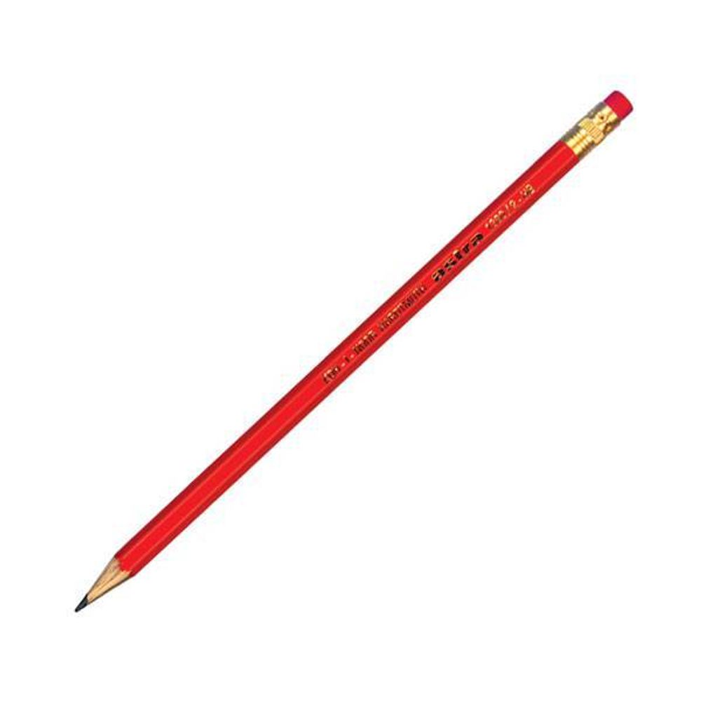 Карандаш чернографит. KOH-I-NOOR 1380/2 НВ с ластиком заточенный шестигранный