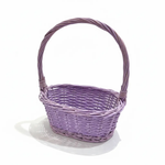 Корзина 25х17х11/30см Ива с ручкой (Сиреневый)