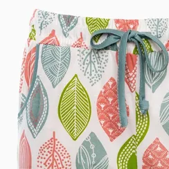 Брюки женские с принтом, цвет белый, размер 48