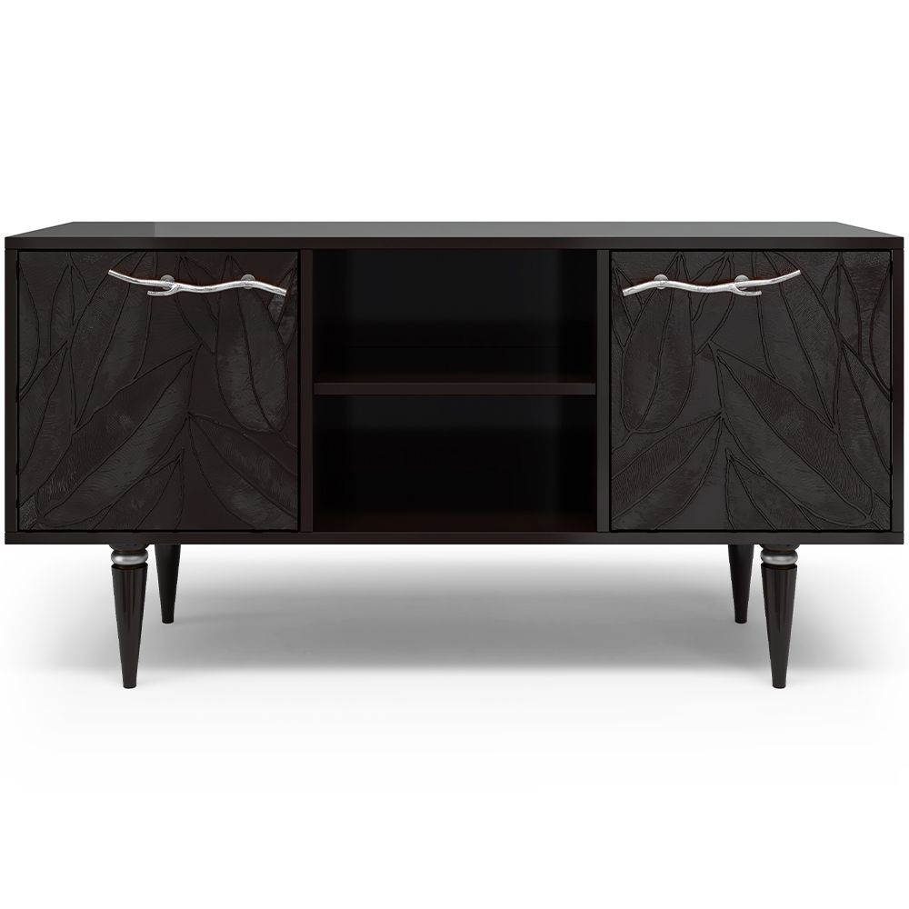 Тумба под ТВ Арт Колор leaves 117см Классик Сильвер Терпкий коричневый