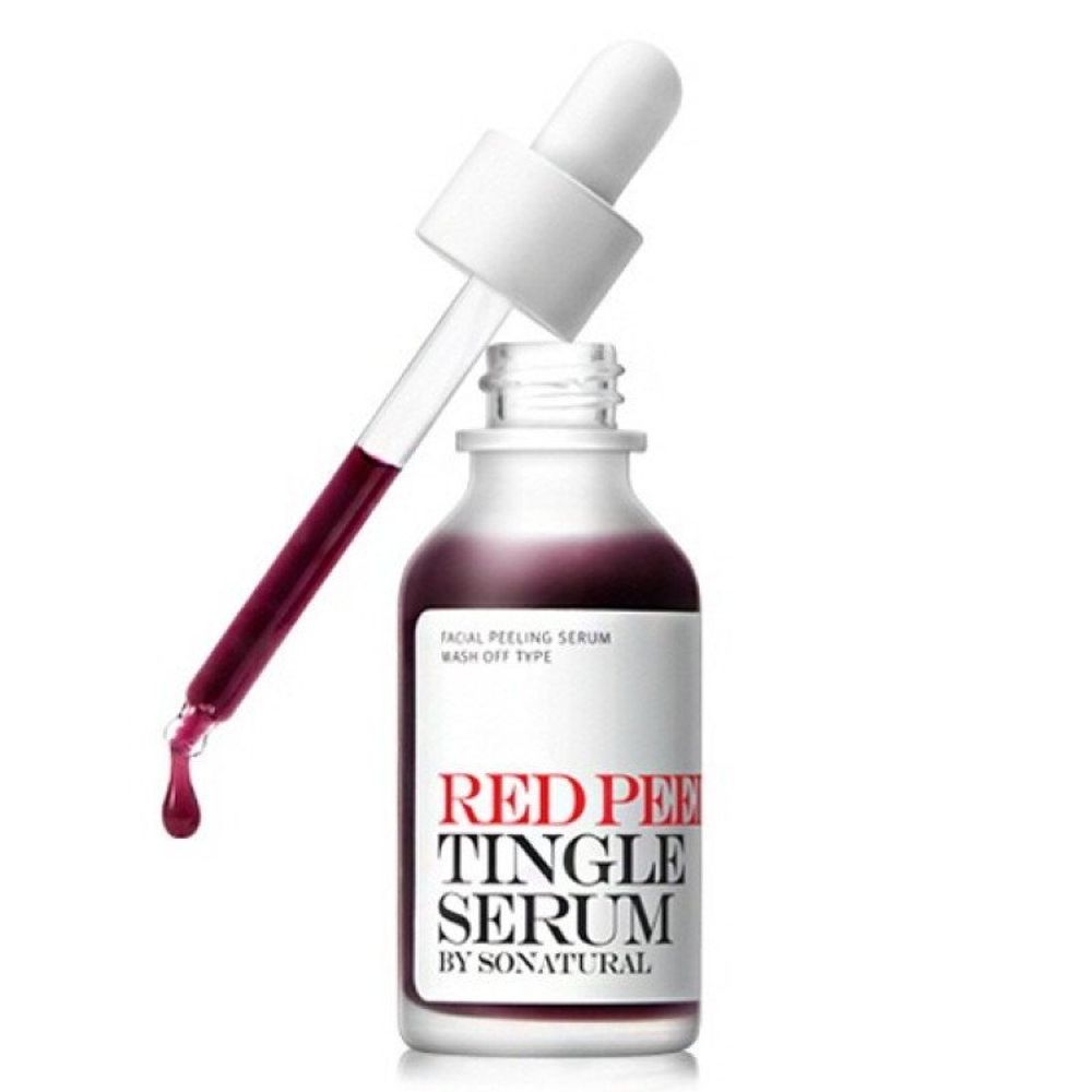 Сыворотка для лица кислотная с тингл-эффектом SO NATURAL Red Peel Tingle Serum 35 мл