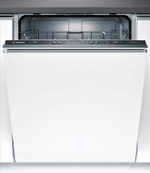 Встраиваемая посудомоечная машина BOSCH SMV25AX06E, Serie 2, полноразмерная, 12 комплектов, 5 программ, защита от протечек, белый