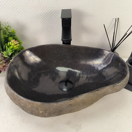 Раковина из речного камня RS-65075 47*33*16 0861