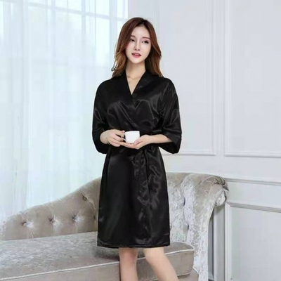 Черный длинный халатик ROSYLAND Clothin OS (Цвет: черный)