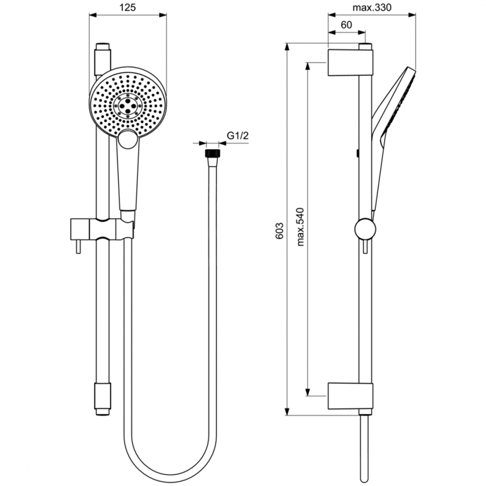 Душевой набор Ideal Standard B1761AA для душа