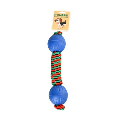 Игрушка "Два мяча на плетенке" для игры на воде 6х28 см - для собак (Homepet Dental Tpr)
