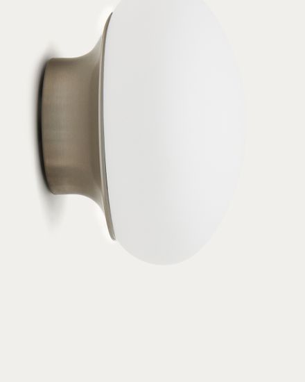 Bamila Бра из дымчатого стекла и никелированного металла Ø15 см