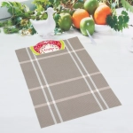 Салфетка на стол 30*45см плетеная, Клетка кофейная