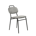 Стул MOLLY разборный черный каркас серое сиденье