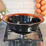 Миска 5л "Рябина" черная с красным