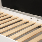 Кровать детская, 90х190, Кози, кровать домик, односпальная, из массива дерева, белый, Dipriz