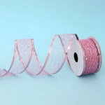 Лента для декорирования «Изящная» 4 см, 2,7 м, Розовый (микс дизайнов)