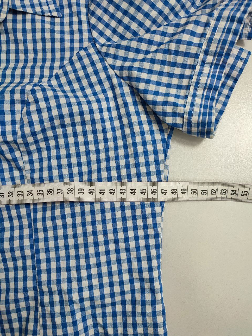 Рубашка-боди в клетку 46 размер