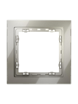 Рамка 1-м S70 стеклян. шелк Voltum VLS110104