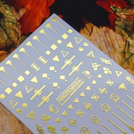 Наклейки Metallic Collection NogteModa золото