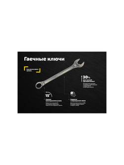 Комбинированный ключ 17мм Inforce, Сталь Cr-V, профессиональный, 06-05-19