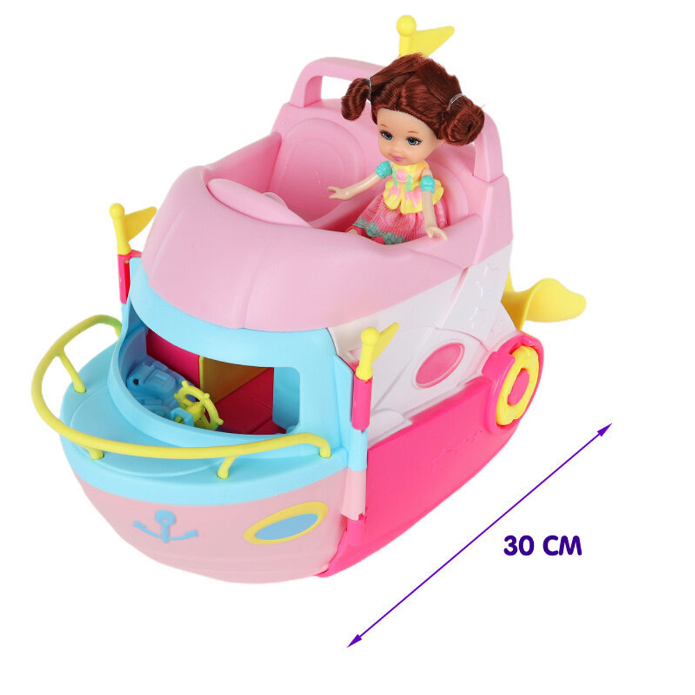 Игровой набор "Корабль-каюта CJ8307", с мебелью, пластик, от 3 лет