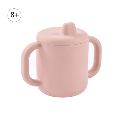 Детский силиконовый поильник с носиком BEABA нежно-розовый