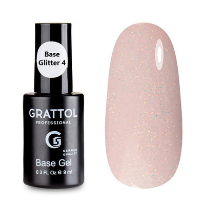 Grattol Base Rubber Glitter - База камуфлирующая 04, 9мл