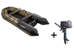 Таймень NX 3200 НДНД камыш-черный + KAMISU T 5 BMS (комплект лодка + мотор)