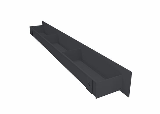 Полка-органайзер с тремя секциями Loco 80 (графит)