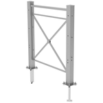 Пешеходное ограждение ПО-1 Крест тип 2 укороченное (секция + стойка), стойка 80х80 съемная, порошковая окраска