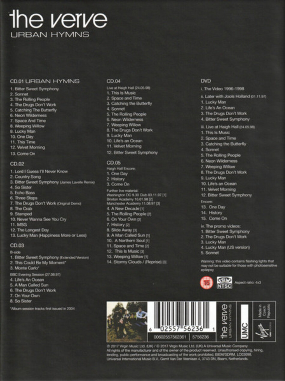 The Verve / Urban Hymns (Super Deluxe Edition)(5CD+DVD)