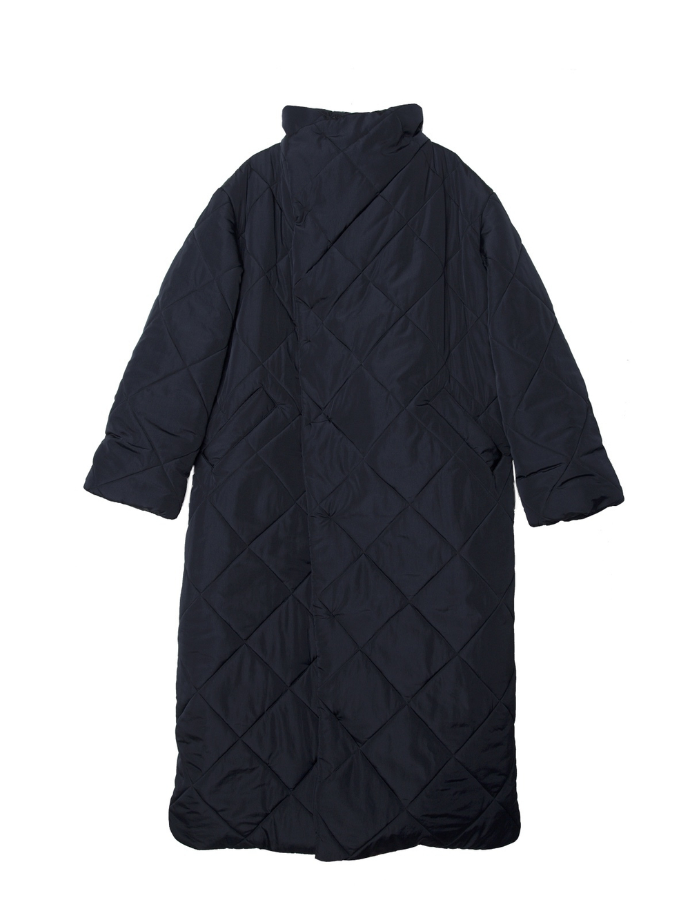 Пальто-одеяло унисекс с воротником "Кутанка". Черное