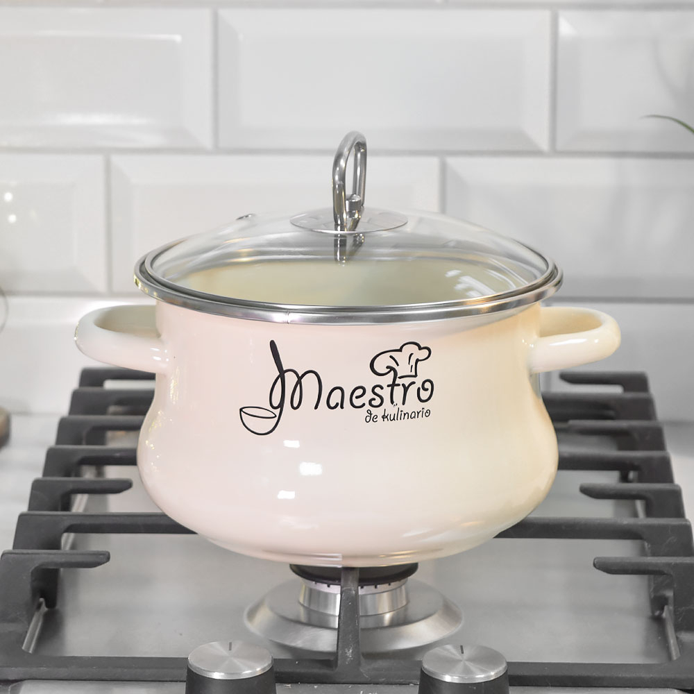 Набор кастрюль "Маэстро" №13 слоновая кость