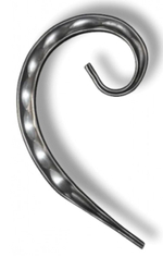 Кованый элемент "Запятая" с декоративной фактурой 150х100 мм.