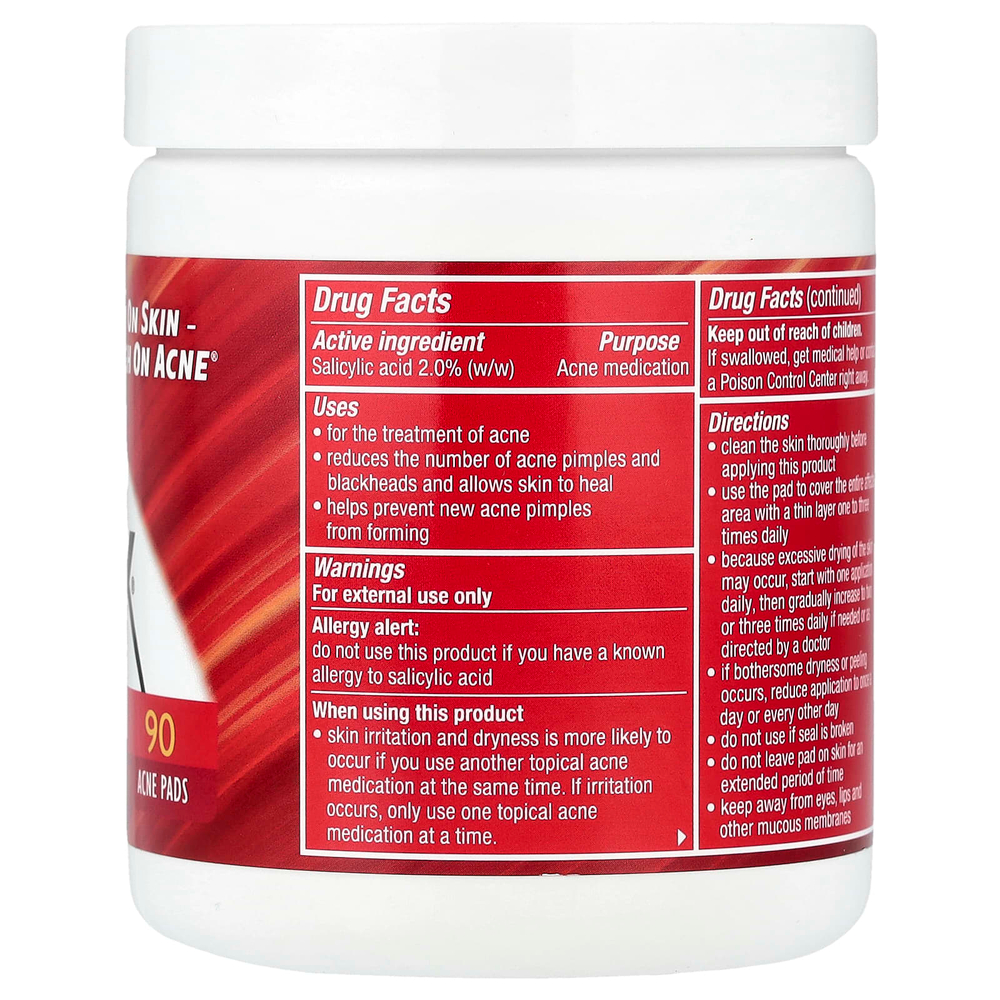 Stridex, Maximum, без спирта, 90 таблеток от акне