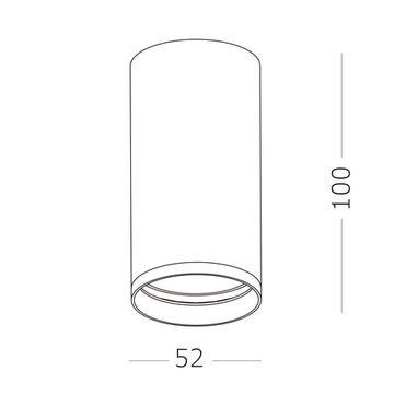 ST170.502.01 Светильник потолочный Белый GU10 1*50W IP20 D52xH100 220V Без ламп Накладные светильники