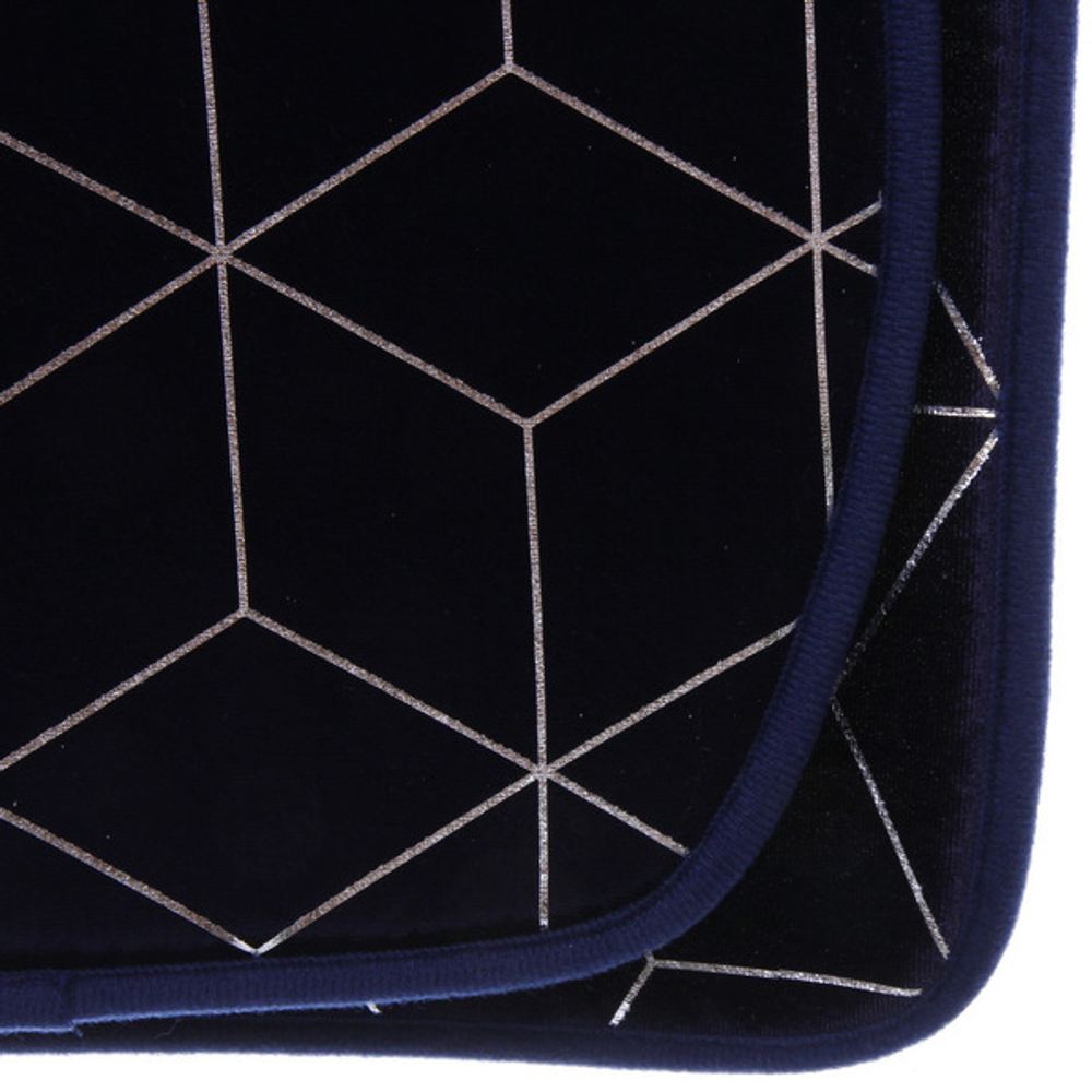 Набор для ванной и туалета 3 пр. «Rubin» ( 2 коврика 50*80+50*40, 1 чехол на крышку унитаза)синий