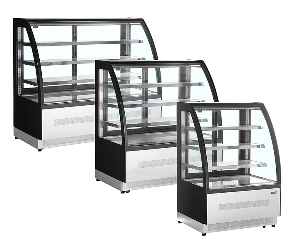 Витрина кондитерская TEFCOLD LPD1200C/BLACK черная/нерж