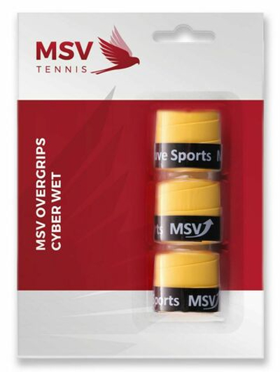 Теннисные намотки MSV Cyber Wet Overgrip yellow 3P