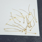 Пины позолота, 25×0.4мм, мягкие, хороши для скрутки, цена за набор 10 шт