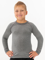 Футболка детская термо унисекс серый меланж