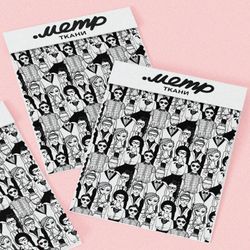 Ткань бязь толпа девушек