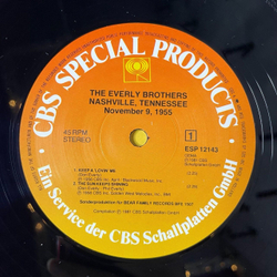 Винтажная виниловая пластинка LP The Everly Brothers Nashville Tennessee, November 9, 1955 (Germany 1981) 45 RPM