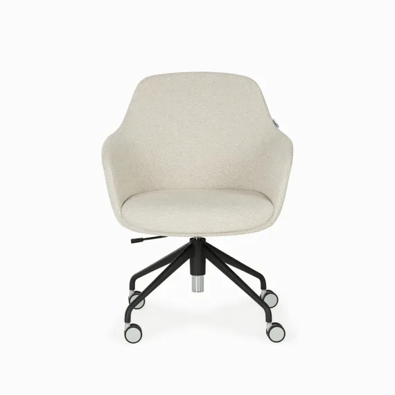 Кресло с колесиками Lucio бежевая ткань