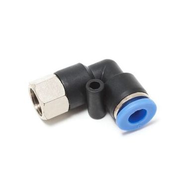 Фитинг угловой для пластиковых трубок 6мм с внутренней резьбой 1/8'' Partner SPLF06-01