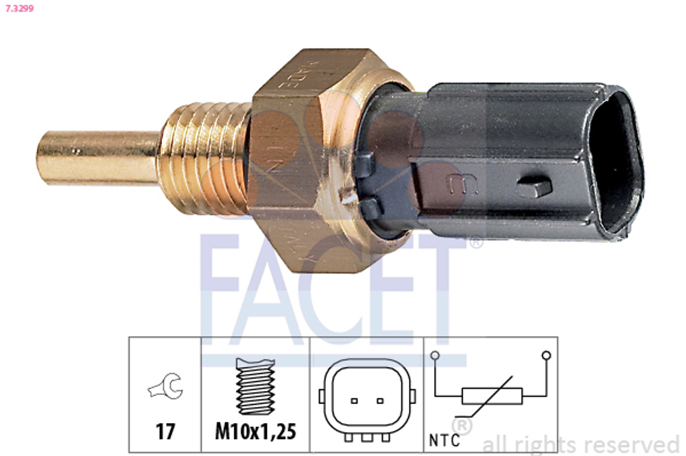 FACET - 73299-FAC - Sensor, coolant temperature