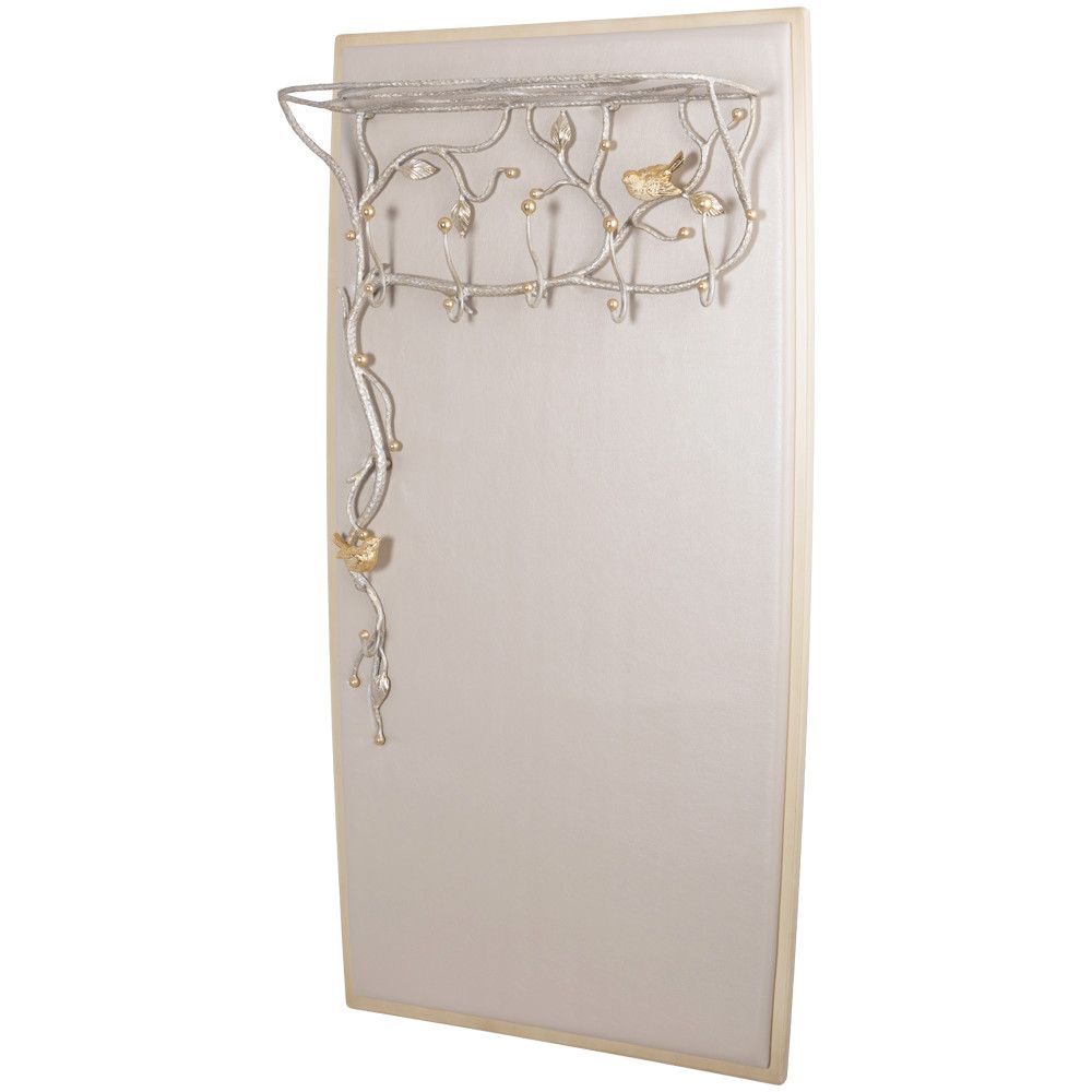 Вешалка настенная Терра (без зеркала) Айвори мраморное золото