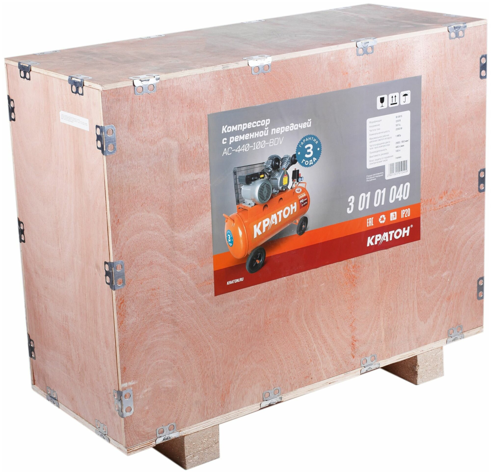 Компрессор с ременной передачей КРАТОН AC-440-100-BDV