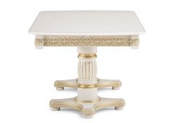 Деревянный стол Морнит 180(240)х100х76 слоновая кость / золото