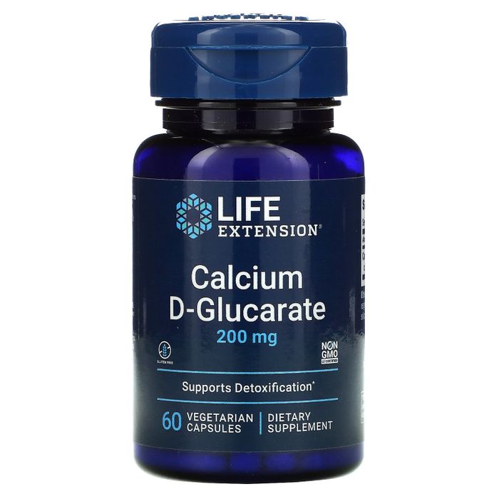 D-глюкарат кальция, Calcium D-glucarate, Life Extension, 60 вегетарианских капсул