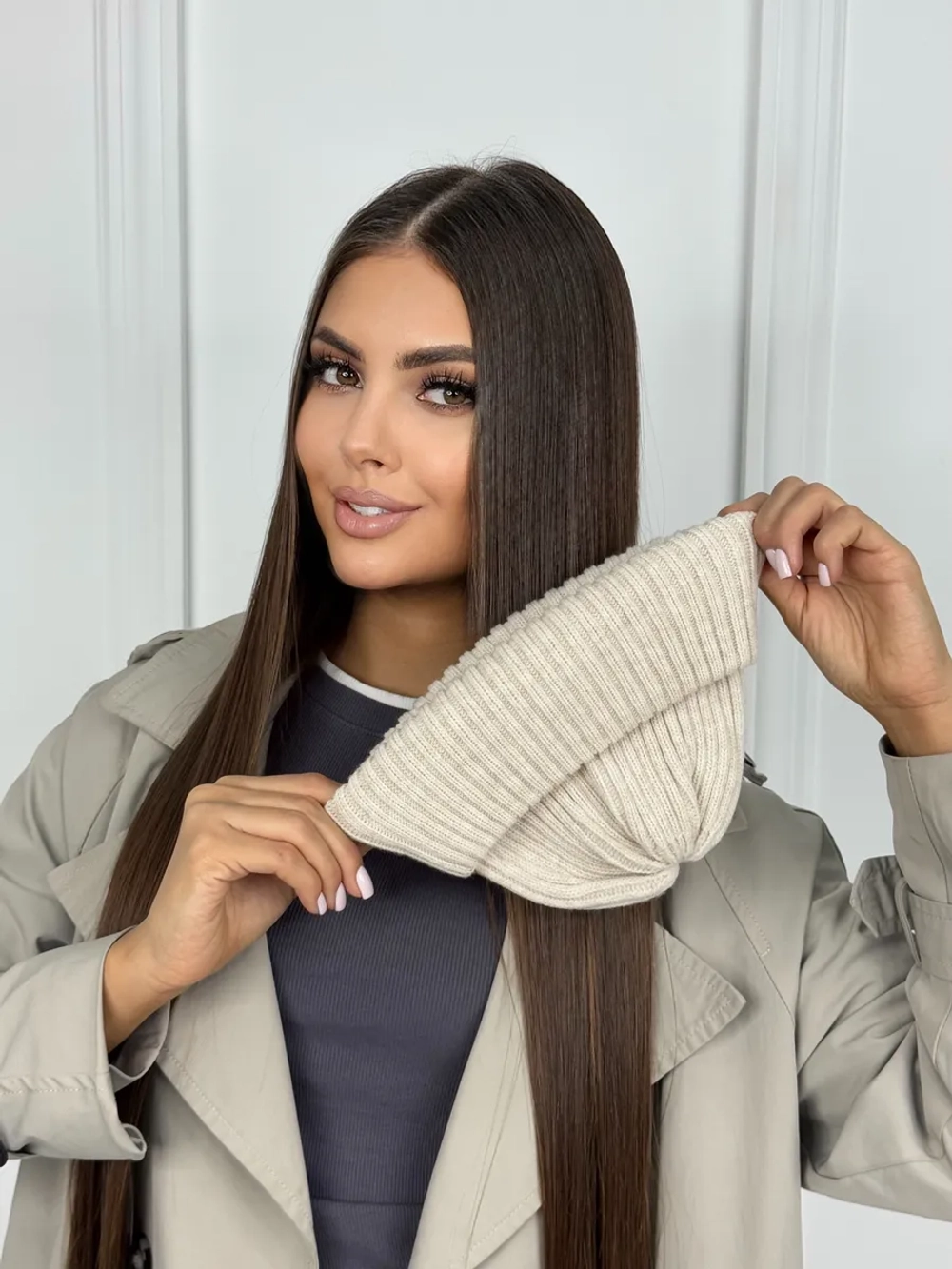 Шапка осенняя бини стильная модная