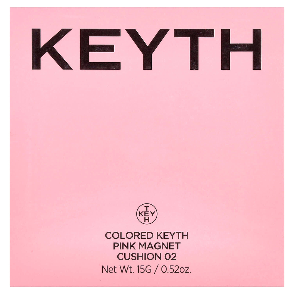 KEYTH, кушон, розовый магнитный, кушон, оттенок 02 светло-бежевый, 15 г (0,52 унции)